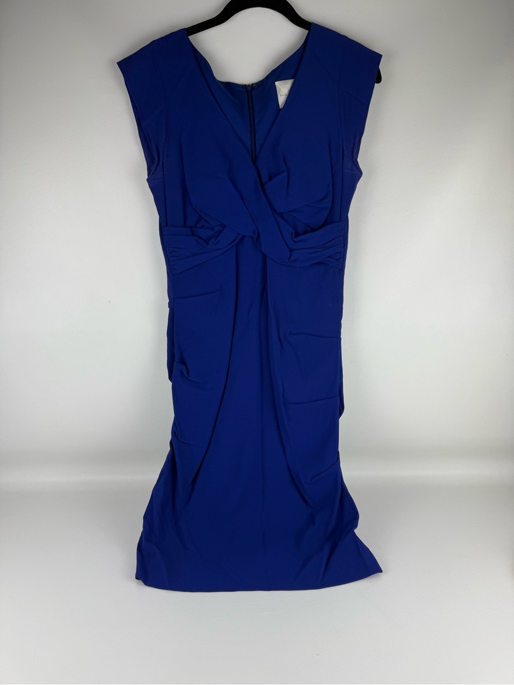 Nicole Miller Studio Royal Blue Ruched Sheath Dress
